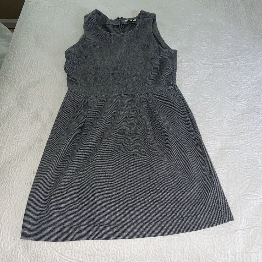 Madewell  Gray Women’s Sz M Verse Fit &‎ Flare Sleeveless Dress Career Party